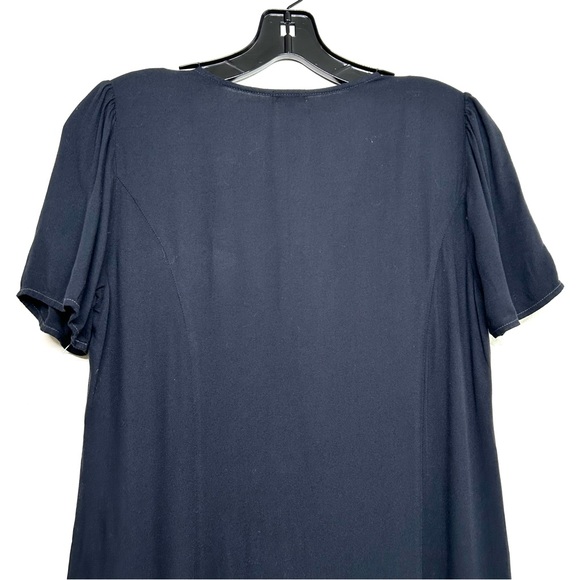 Monrow Black Button Up Flutter Sleeve Lightweight Maxi Dress - Picture 6 of 6